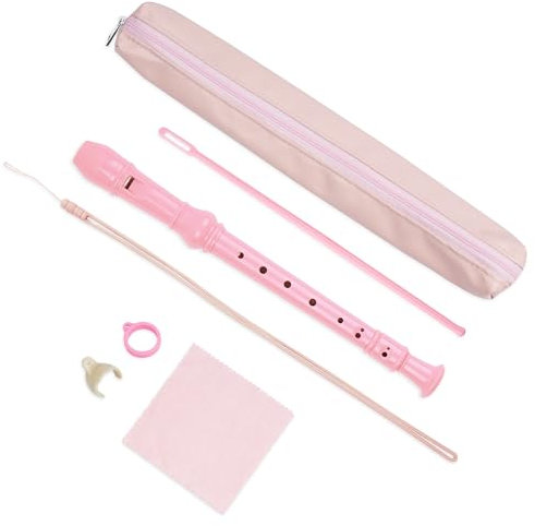 Czzmy Blockflöte für Anfänger Sopran Deutsche Griffweise, 8-Loch Flöte für Erwachsene(6-Pink)