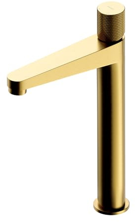 Omnires CT8012GLB Contour Hoher Waschbeckenhahn, Brushed Gold