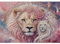 TWYYDP Puzzle 520 Teile für Erwachsene - Holzpuzzle - Traumfänger Löwe Rosa - Anspruchsvolle Spiele