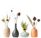 Dosenstek Keramik Vasen-Set 4 für Moderne Home minimalistische Dekoration deko, runde Matte Vasen für Trockenblumen und Pampasgras für Büchertisch, Bücherregal, Tische, Wohnzimmer, Tisch Decor Vase