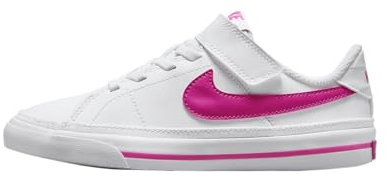 Nike Scarpe da ginnastica unisex per bambini, Bianco/Fucsia Laser, 12.5 Little Kid