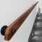 Pasamanos Escalera Madera, Barandilla de escalera antideslizante con soportes, Contra la Pared Kit de Barra de Agarre de Seguridad Para Ancianos y Niños, para Pasillo Villa Loft (Brown, 180cm)