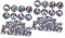 SHINEOFI 200 Stück 12 Konstellations-Cabochons Flatback-Dome-Cabochons Kuppel-Edelstein-Cabochons Halbe Runde wandverkleidung wanddeckoration flache Glascabochons Glasringgesichts-Cabochons