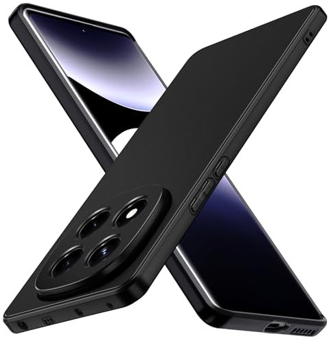 iVoler Cover in Silicone per Xiaomi Redmi Note 14 PRO 4G (Non per Redmi Note 14 PRO 5G) con Protezione della Fotocamera, Ultra Sottile Custodia in TPU Morbida Anti-Graffio Antiurto Case, Nero