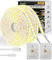 Luces Led Sensor de Movimiento, 2 Piezas 4 Metros Tira Luces COB Leds para Cuarto Cocina Habitacion Pilas 5000 mAh, Luz Tiras led Luces para Uso Debajo Del Armario con Sensor de Movimiento 300lm