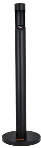 VEVOR Cendrier Urbain Cylindrique, Poubelle à Mégots de Cigarettes sur Pied, Dispositif de Collecte des Mégots Extérieur, Résistant aux Intempéries pour Jardin Restaurant Hôtel Bar Public, Noir