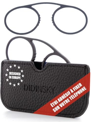 DIDINSKY Prado Lunettes de Lecture Sans Branches, Anti-Lumière Bleue | Design sans branches, plat de poche · Pour lire de près · Filtre lumière bleue · Grossissement +1.0 à +3.0 · Étui inclus