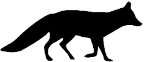 ROMOER 2pcs Fox Sticker Car Aufkleber 15 * 6,6 cm