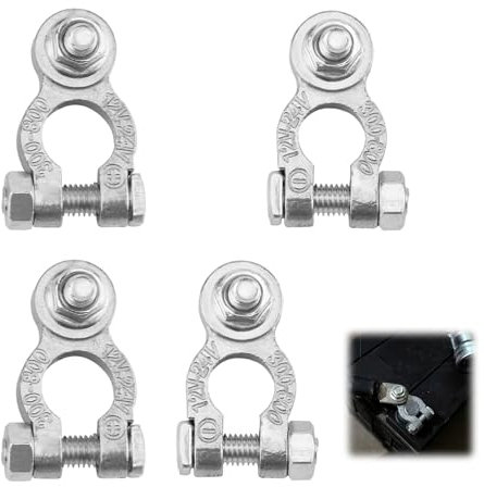 Car Battery Terminals - Premium Heavy-Duty Battery Terminal Connectors and Clamps for Secure and Reliable Electrical Connections Compatible with Standard and Custom Vehicles