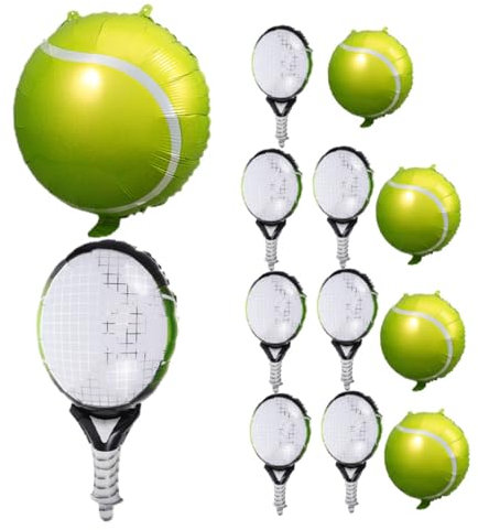 Supvox 12stücke Tennis Ballon Luftballons Für Tennis-party-dekoration Grüne Tennisball-luftballons Partyzubehör Für Sport-motto-geburtstagsfeiern Und Kinderfeste