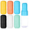 6Pack Silicone Bottle Covers, Travel Size Container Silicone Toiletry Sleeves, Beach Vacation Essentials for Women Men, Elastic Sleeves for Leak Proofing, Cruise Ship Airplane Luggage Essentials