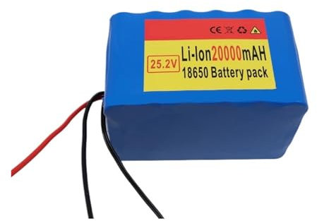 TIEOAXFT Batteria al Litio 18650 24V20Ah Batteria al Litio for ciclomotore Elettrico con BMS