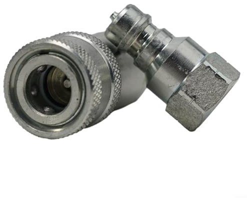 Coupleur hydraulique, coupleurs de tracteur à connexion et déconnexion rapides pour raccords hydrauliques de série ISO « A » à dégagement rapide avec filetages mâles et femelles (NPT-1/4)