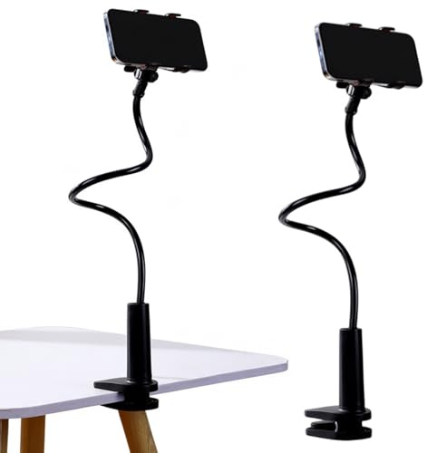WORUIB Kindle Stand, Tablet Holder for Bed, Adjustable Kindle Arm with Flexible Gooseneck, Compatible with IPad, IPhone, Samsung Tablets, 80cm Long Extendable Stand