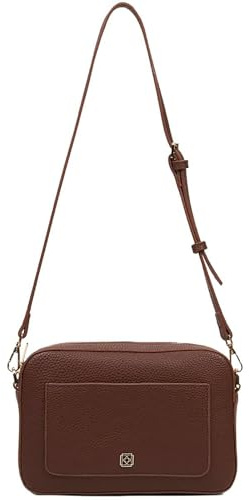 DESA Damen-Umhängetasche – Elegante und funktionelle Handtasche für den Alltag mit verstellbarem Riemen | Braun
