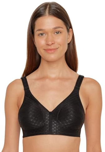 SUSA BH ohne Bügel Longline BH Classics I Bügelloser BH mit femininer Optik durch Spitzeneinsatz I Halbtransparenter BH mit 3-teilig genähten Cups