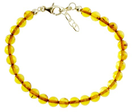 Ostsee-Schmuck Damen-Armband 925/000 Sterlingsilber vergoldet mit Bernstein 001 213044 1820