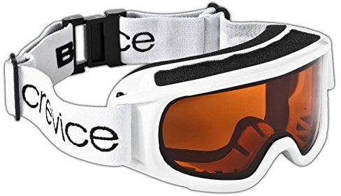 Black Crevice - Gafas de esquí para Mujer, Invierno, Mujer, Color Blanco - Blanco/Naranja, tamaño Talla única