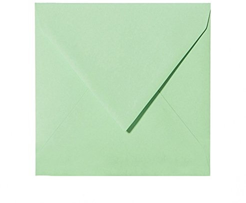 Paper24 25 Briefumschläge 110 x 110 mm, 120 g/m² - Hellgrün