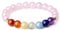 COAI Bracelet Perle Sept Chakra Quartz Rose Femme