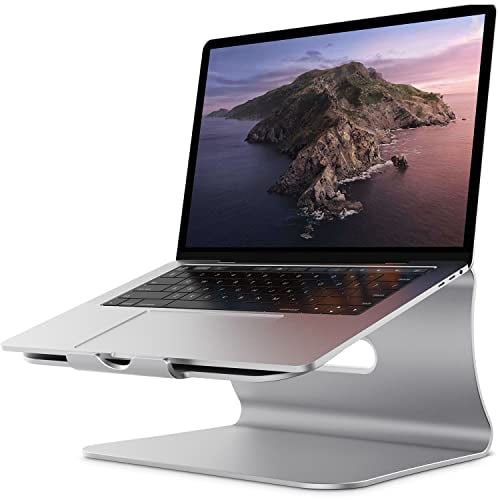 Bestand Laptop Stand, Aluminum Notebook Stand with Heat-Vent For MacBook Air/Pro, Dell,HP,Lenovo,Microsoft Surface, Samsung 11-16 inches Notebook, Silver(Patented)