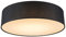 Qazqa - Modern Deckenleuchte I Deckenlampe I Lampe I Leuchte schwarz 40 cm inkl. LED - Drum mit Schirm LED I Wohnzimmer I Schlafzimmer - Textil Rund - I LED