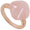 Yvesse Design - Anello da donna in argento Sterling 925 placcato oro rosa con quarzo rosa e Placcato oro, 50 (15.9), colore: Colore: rosa., cod. SB373553