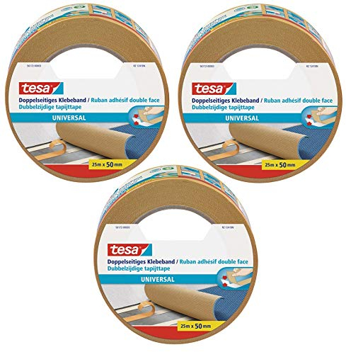 tesa doppelseitiges Klebeband, 25m:50mm (3x 25m:50mm)