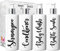 Print Maniacs Mrs Hinch Inspired White Personalised Pump Bottles Bathroom Kitchen Set Shampoo Conditioner (Black)