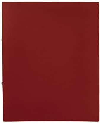 Idena 10433 - Ringbuch im Format DIN A4, 2-Ring-Mechanik mit 16 mm Durchmesser, 20 mm Rückenbreite, bordeaux, 1 Stück