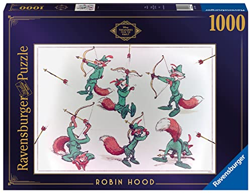 Ravensburger Disney Treasures from The Vault Robin Hood Puzzle 1000 Teile für Erwachsene – jedes Teil ist einzigartig, Softclick Technologie bedeutet, DASS Teile perfekt zusammenpassen – Amazon
