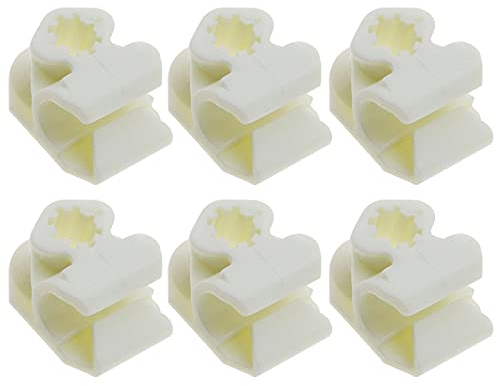 The Lord of the Tools Car Brake Hose Clips Brake Pipe Plastic Fixed Clamp Holder Fasteners Vehicle Replacement Parts White 6 Pack