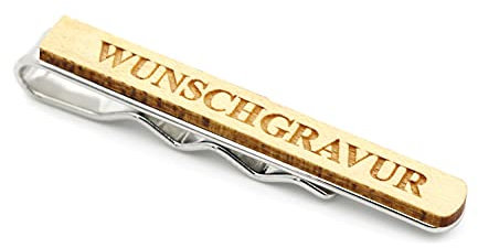 NaturSchatulle Krawattennadel Holz Ahorn Personalisierte Krawattenklammer 5cm Edelstahl Herren Krawatten Clip Tie Bar Hochzeit Business Bräutigam
