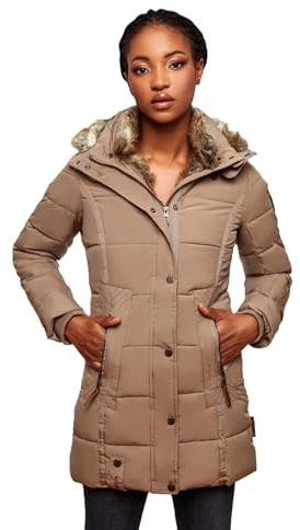 MARIKOO Damen Winter Jacke Mantel Parka warm gefütterte Winterjacke B817