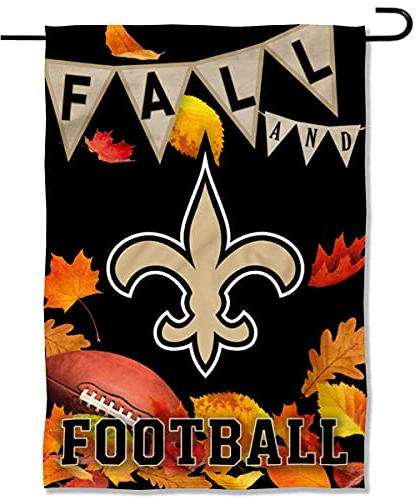 New Orleans Saints Fall Leaves Decorative Football Garden Flag Double Sided Banner
