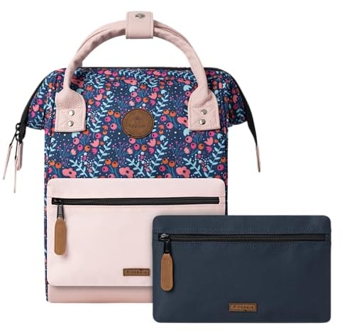 CABAIA - Sac à Dos Adventurer Honfleur - Mini 10L - Déperlant - Compartiment Ordinateur Portable 10,5-2 Poches - Certifié Vegan - Sac Voyage, Affaires, École pour Homme et Femme - Violet
