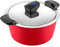 KUHN RIKON HOTPAN COMFORT Servierkasserolle rot 3L/22cm, Edelstahl, alle Herdarten inkl. Induktion