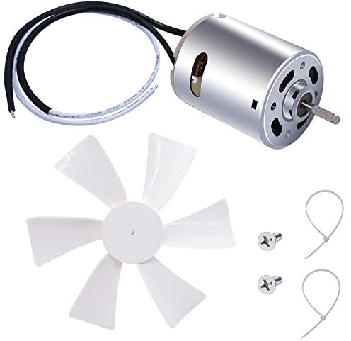 mankk Ventilador de repuesto para ventilador de ventilación de 6 pulgadas con aspas, color blanco de 12 V, motor de ventilador de ventilación para RV, baño, autocaravana o techo