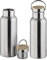 2-er Set Trinkflaschen aus Edelstahl 750ml mit Schraubverschluss und Transportbügel