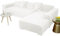 JHLD Sofabezug L Form, Stretch Sofabezug Samt L-förmiger Sofabezug Weiche Anti-rutsch Sofa Überwürfe Für Ecksofa-Weiß-2 Sitzer+4 Sitzer