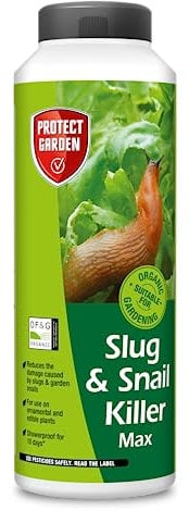 PROTECT GARDEN 86601082 Slug & Snail Killer Max, 800G - Powerful Slug Killer Pellets - for Protecting Ornamental Plants and Garden Vegetables - Snail Repellant - Approved for Organic Gardening
