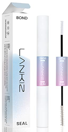 LANKIZ Wimpernkleber Bond und Seal für Einzelne Wimpern Kleber Lash Glue Halt 48-72 Stunden Wimpern Extensions Kleber Wasserfest Bond & Seal 5ml 0.17oz, Weiß