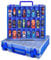 Toy Car Storage Organizer Case Compatible with Hot Wheels/for Matchbox Cars. Display Carrying Container Holder for LOL Surprise Dolls/for Shopkins with 48 Compartments Double Sided -Blue (Box Only)