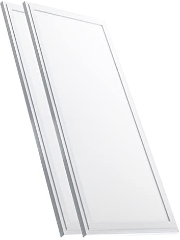Europalamp - 2DL12030-03 - Dalle LED 1200x300 40W lot de 2 pcs Blanc Froid 6000k Haute Luminosité
