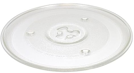 Mikrowellenteller 27 cm | Drehteller für Mikrowelle | Glasteller aus hitzebeständigem Glas Ø 270 mm | Ersatz Glasplatte für Mikrowellen | Kompatibel mit Y-Drehkreuz Telleraufnahme | Glasdrehteller
