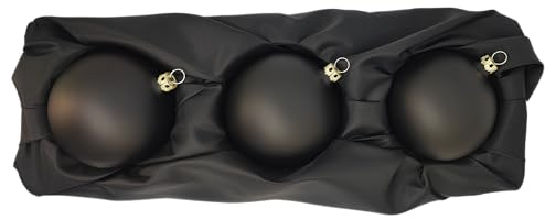 Night - 8 cm Weihnachtskugeln schwarz matt