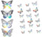 Bliceon 3D Schmetterlinge Deko 48 Stück Butterfly Wandsticker in Roségold für Kinderzimmer Mädchen Dekoration (Dazzle Farbe)