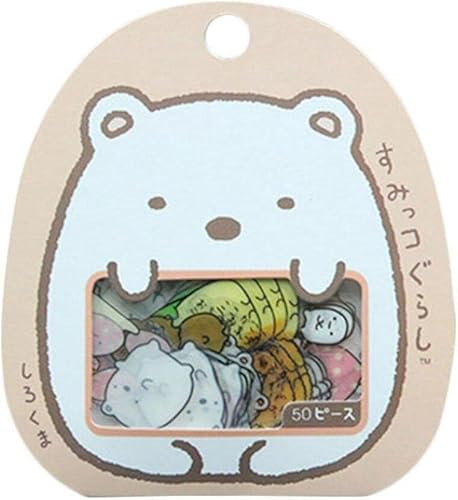 Niedliche japanische Aufkleber, Flocken, Beutel, Sack, Tiere, Scrapbooking, DIY, stilvoll, beliebt, Scrapbooking und Stempeln, 50 Stück