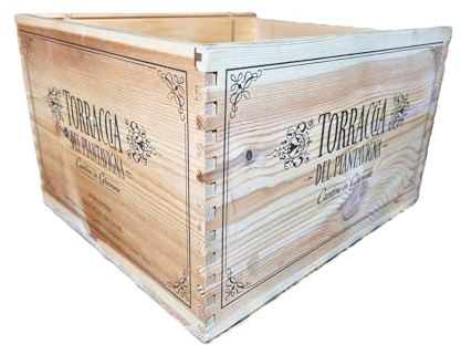 Wooden Box Crate - 6 bottle size Wine Italian - Storage/Organiser/Home & Office