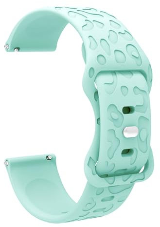 Silikon Armband für Fossil Gen 4 HR, 18mm Wasserdichte Weiche Ersatzriemen, Weiches Silikon Ersatzarmband Uhrenarmband Sportarmband für Damen Herren, Hellgrün